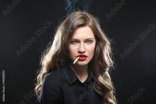Portrait of beautiful woman...