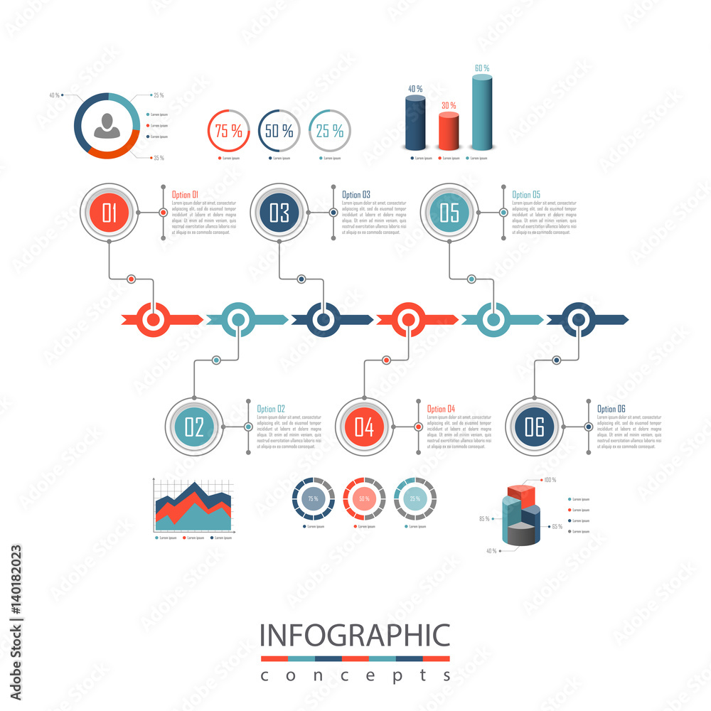Infographic timeline template can be used for chart, diagram, web design, presentation, advertising, history. Vector infographic illustration Infographic timeline template can be used for chart, diagram, web design, presentation, advertising, history. Vector infographic illustration