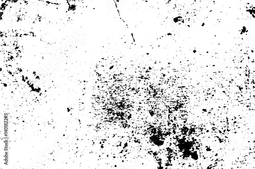 Natural grunge texture with noise and grain. Black stains on transparent background.