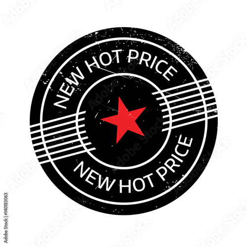 New Hot Price rubber stamp. Grunge design with dust scratches. Effects can be easily removed for a clean, crisp look. Color is easily changed.