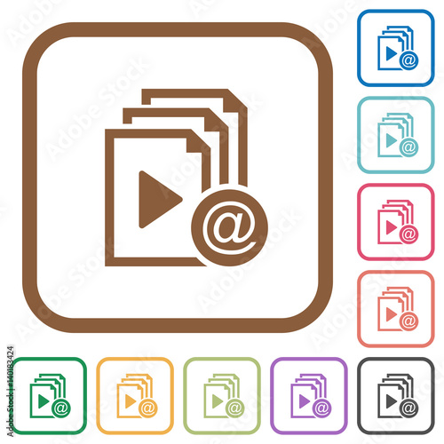 Send playlist via email simple icons