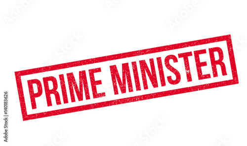 Prime Minister rubber stamp. Grunge design with dust scratches. Effects can be easily removed for a clean, crisp look. Color is easily changed.