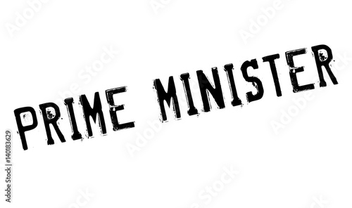 Prime Minister rubber stamp. Grunge design with dust scratches. Effects can be easily removed for a clean, crisp look. Color is easily changed.