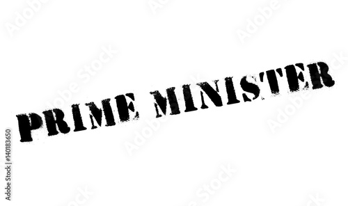 Prime Minister rubber stamp. Grunge design with dust scratches. Effects can be easily removed for a clean, crisp look. Color is easily changed.