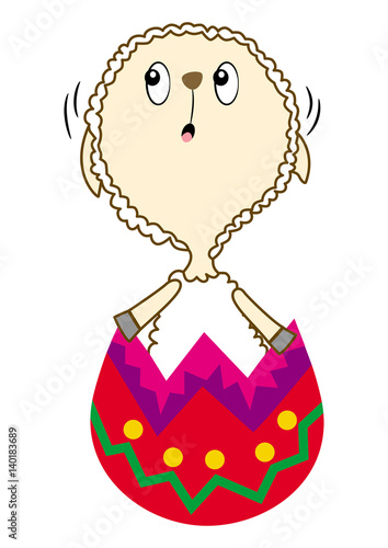 suprised easter sheep