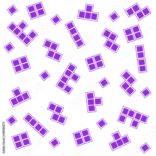 Puzzle pieces from the old tetris game