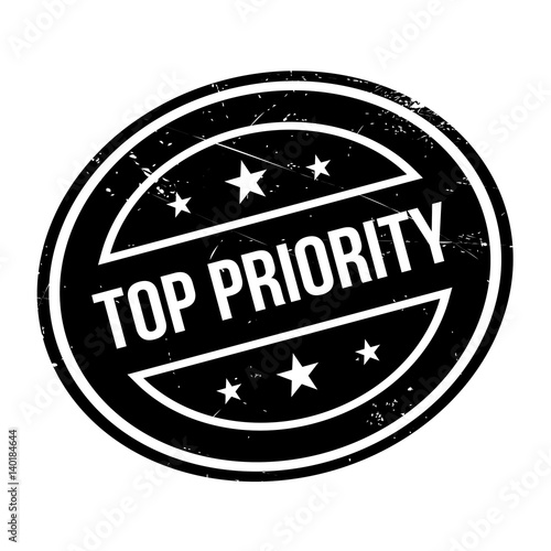 Top Priority rubber stamp. Grunge design with dust scratches. Effects can be easily removed for a clean, crisp look. Color is easily changed.