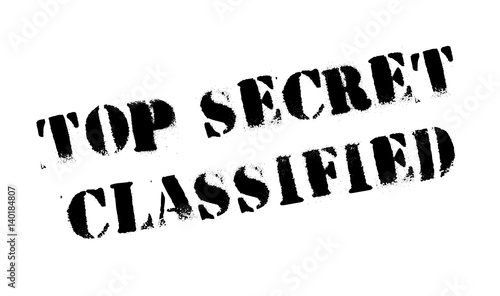 Top Secret Classified rubber stamp. Grunge design with dust scratches. Effects can be easily removed for a clean, crisp look. Color is easily changed.