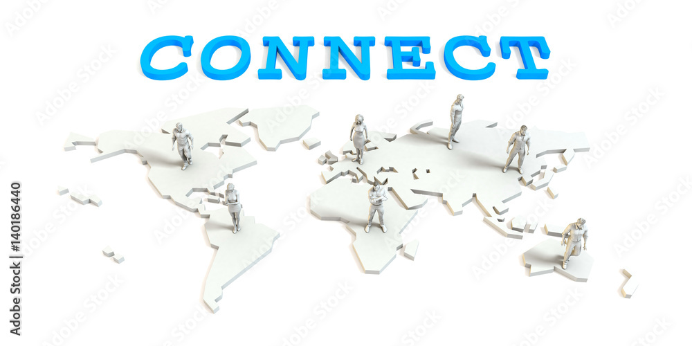 Obraz premium Connect Global Business