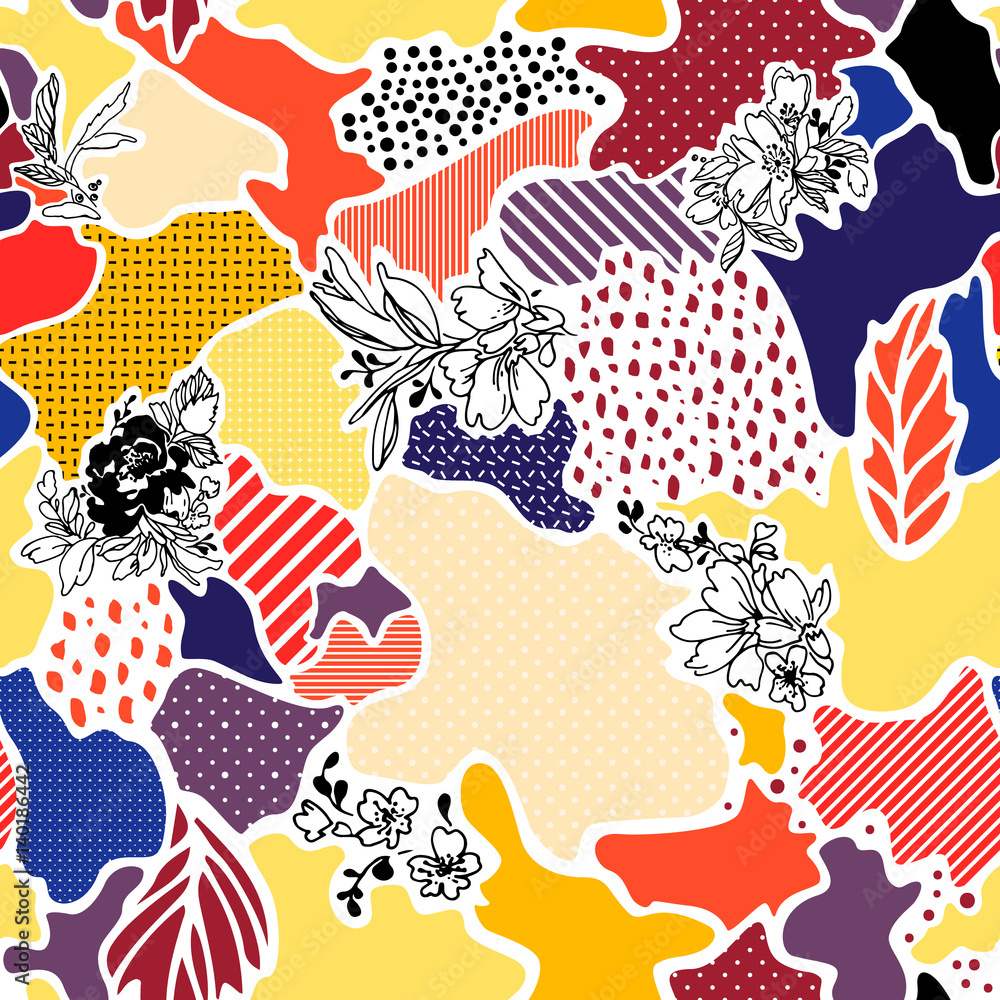 Abstract floral seamless pattern. Vector illustration. Abstract floral seamless pattern. Vector illustration.