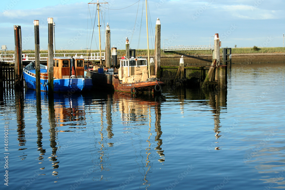 reflections in the harbour