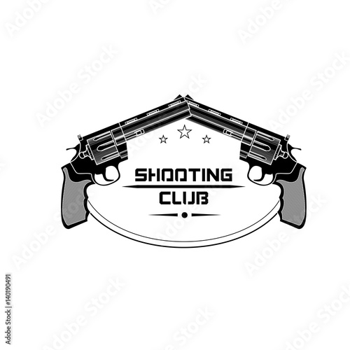Shooting club emblem, logo. For use as logos on cards, in printing, posters, invitations, web design and other purposes.