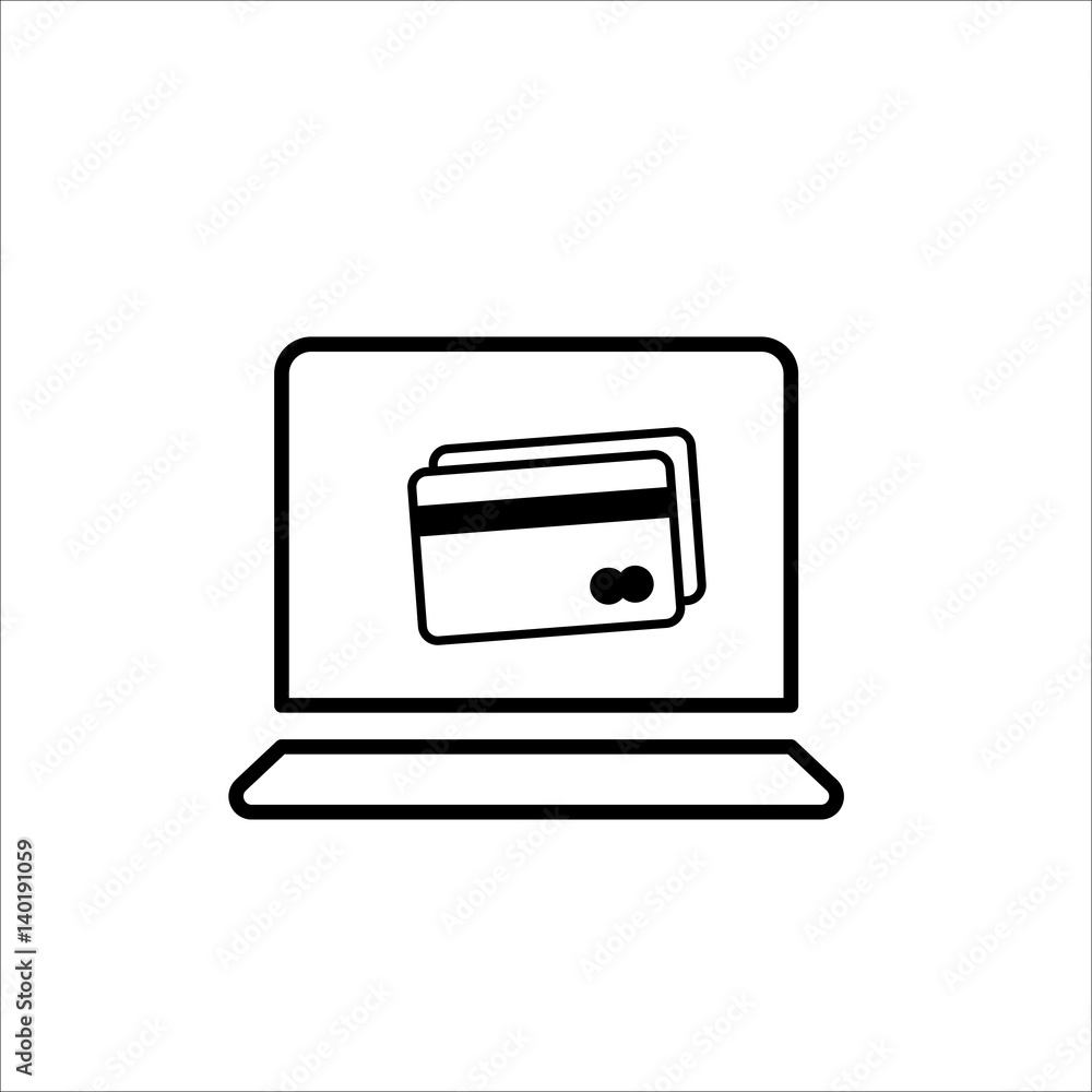 online shopping icon on white background online shopping icon on white background