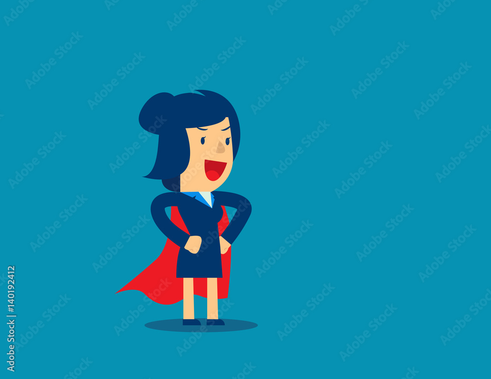 Super businesswoman. vector of leadership Super businesswoman. vector of leadership