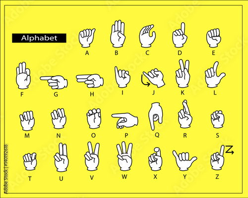 The white hands are doing alphabet sign language.