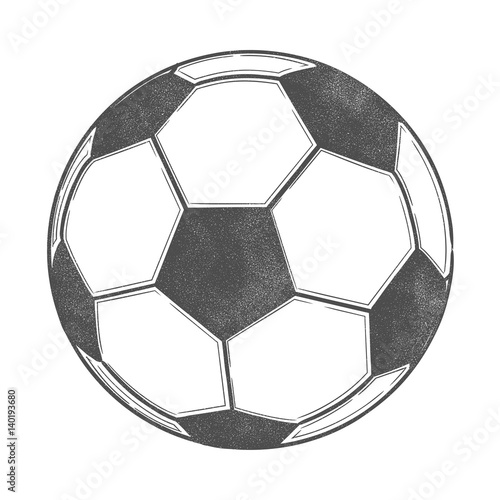 Vector illustration of a soccer ball for badges, campaign logos, promo stock, advertisement, emblems isolated on white background