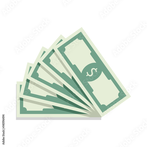 Fan of banknotes vector