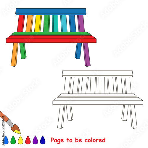 Page to be colored, simple education game for kids.