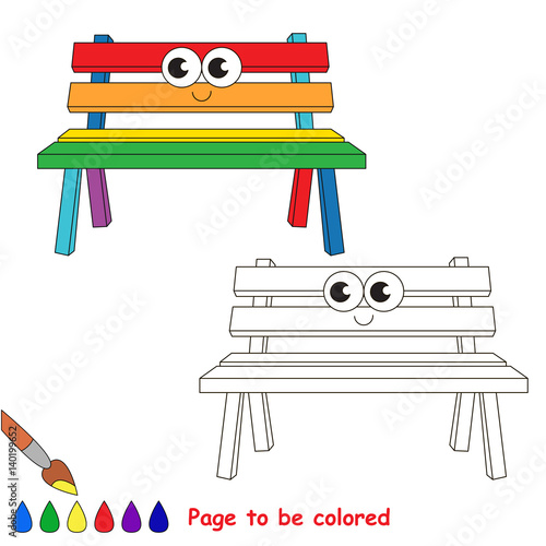 Page to be colored, simple education game for kids.
