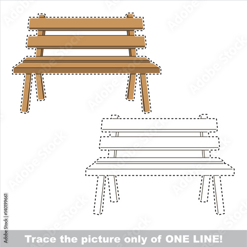 Page to be traced, kid one line tracing educational game.