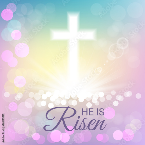 Shining with He is risen text for Easter day