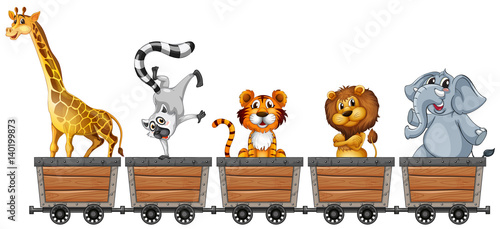 Animals in mining carts