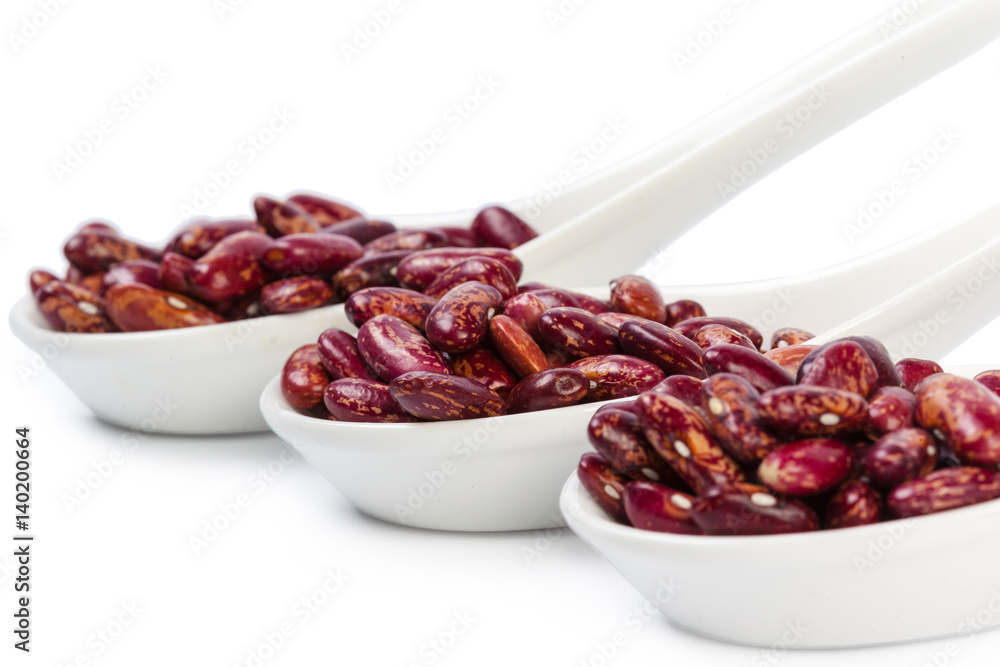 Red beans isolated on white background Red beans isolated on white background