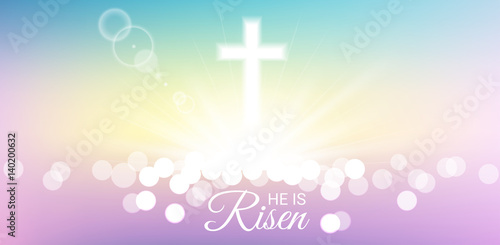 Shining with He is risen text for Easter day