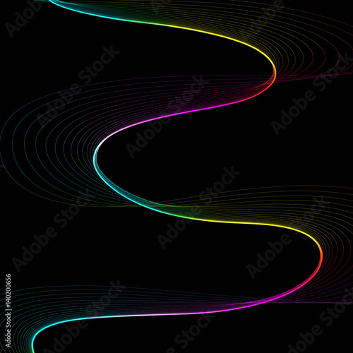 Abstract childish background with colorful lines