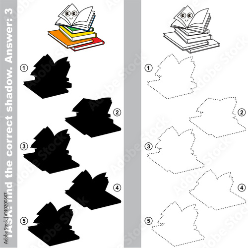Find true correct shadow, the educational kid game.