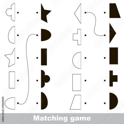 Find correct shadow for each object, the kid game.