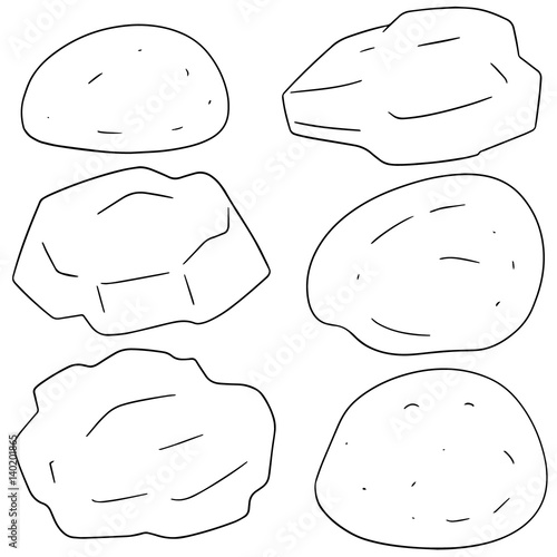 vector set of stone