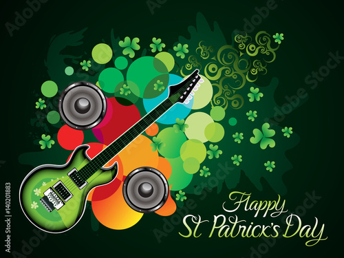 abstract artistic st patricks music background