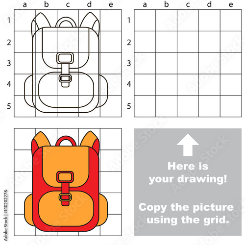 Copy the image using grid, the simple educational kid game.