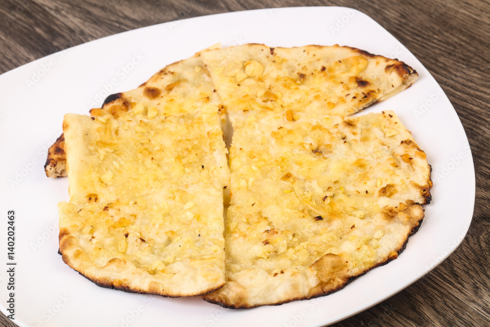 Naan with cheese and garlic