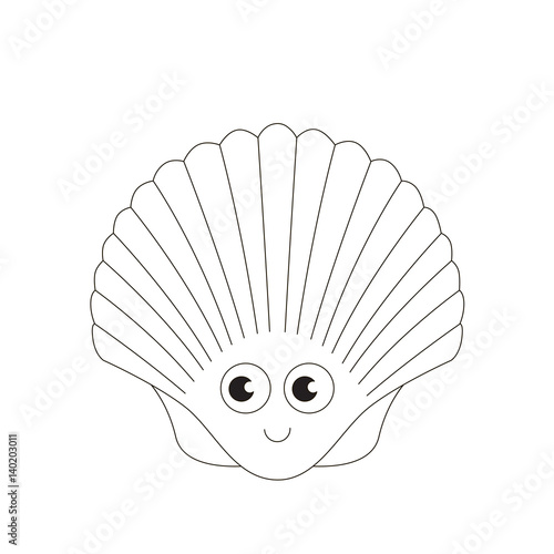 Cartoon outlined object.