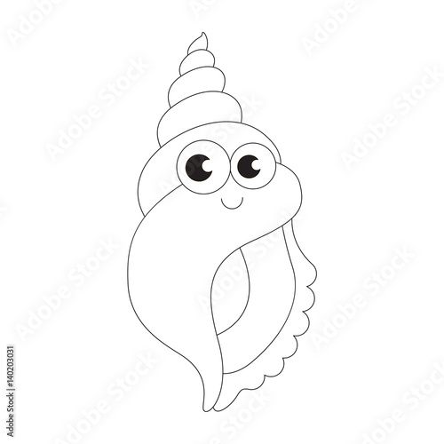 Cartoon outlined object.