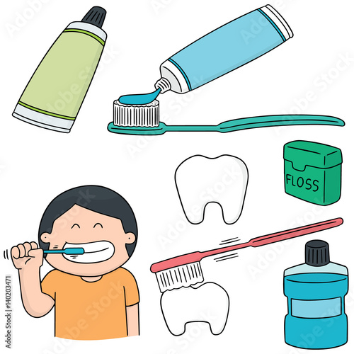 vector set of oral care