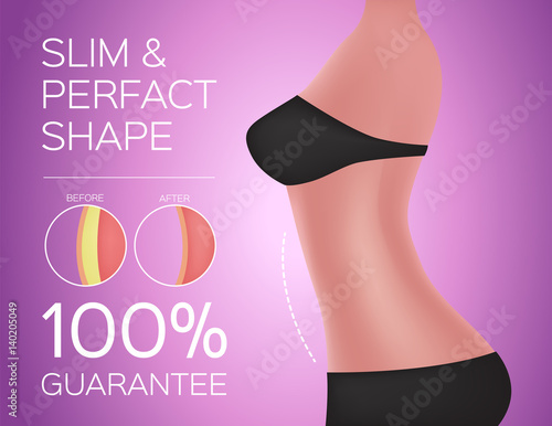 slim and perfect shape women and background for advertising . 
