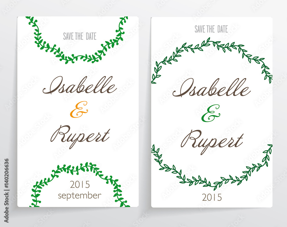 Obraz premium Set of wedding cards