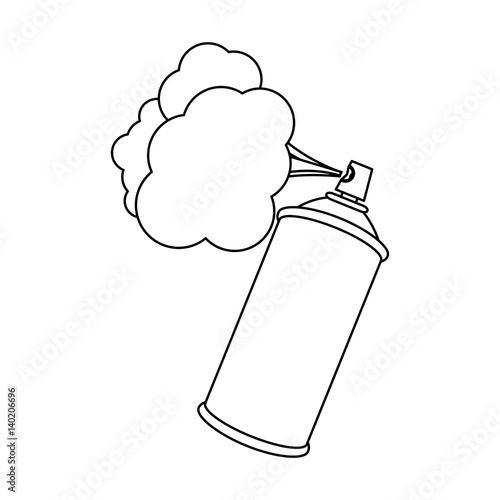 figure aerosol sprays with cloud icon, vector illustraction design