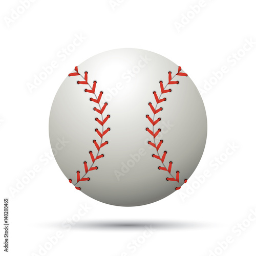 Vector of baseball isolated on white background.