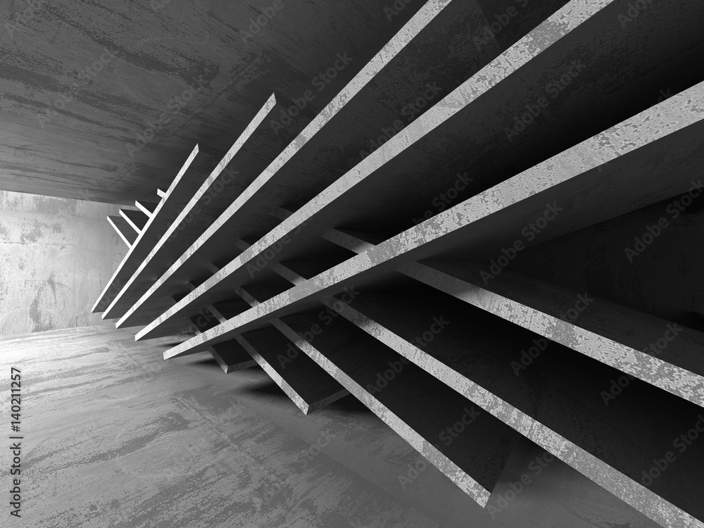 Fototapeta premium Abstract concrete architecture dark background