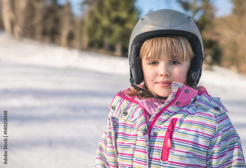 Portrait of a little girl in winter Portrait of a little girl in winter