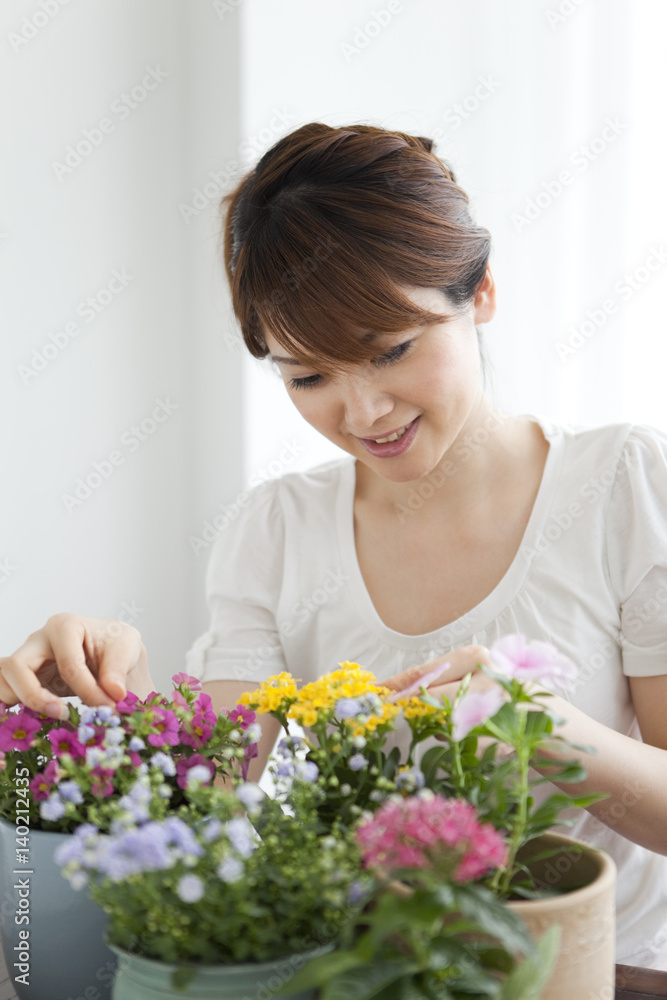 Young woman gardening Young woman gardening