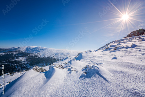 Karkonosze mountains winter landscape