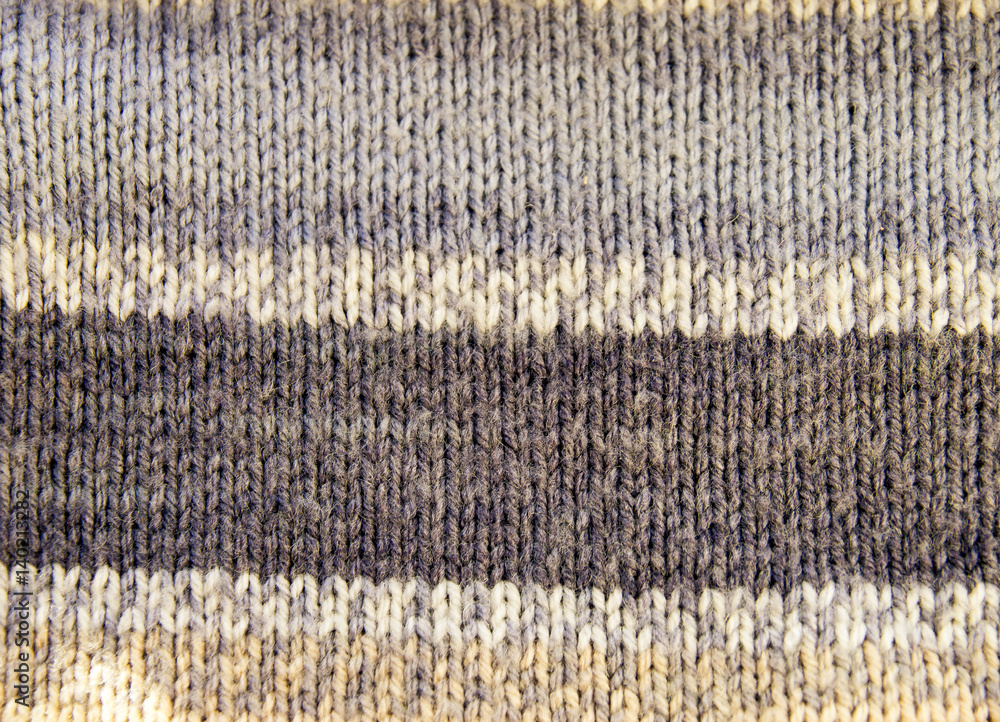 Texture of knitted striped cloth