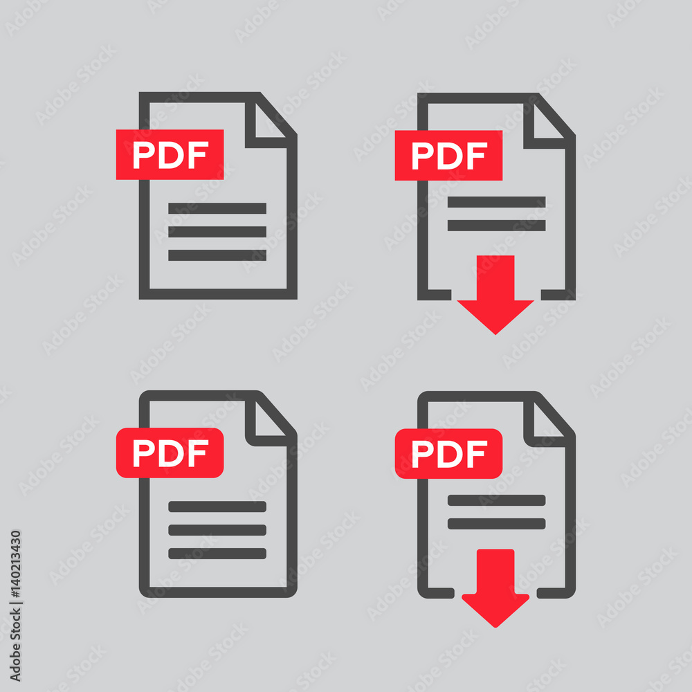 PDF file download icon. Document text, symbol web. PDF file vector PDF file download icon. Document text, symbol web. PDF file vector
