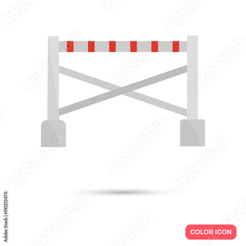 Hurdle in horse riding color flat icon for web and mobile design