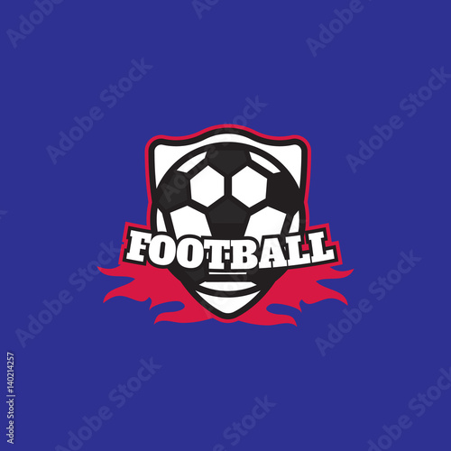 Football or soccer vintage label  logo vector